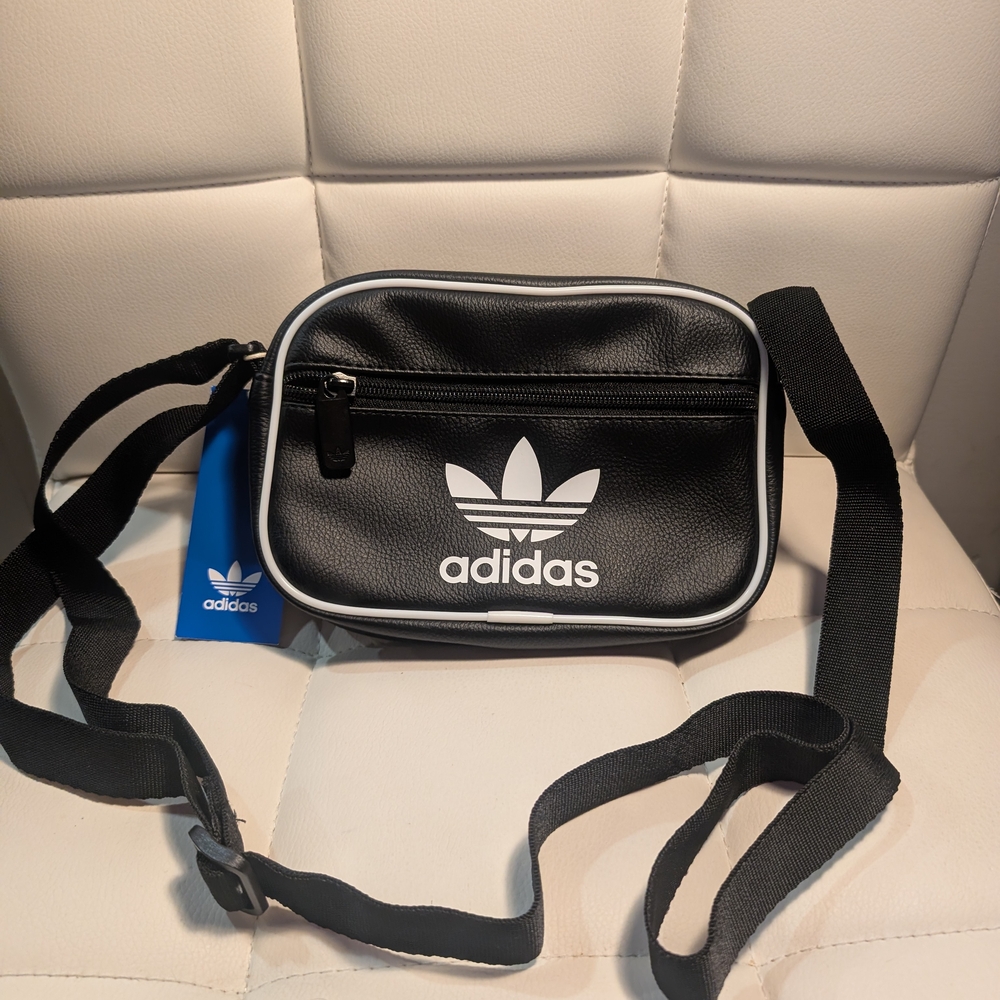 Adidas Black Trefoil Crossbody Mini Bag
